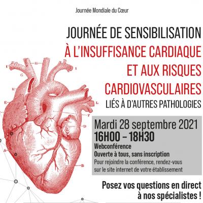 webconférence sur l'insuffisance cardiaque et les risques cardiovasculaires liés à d'autres pathologies